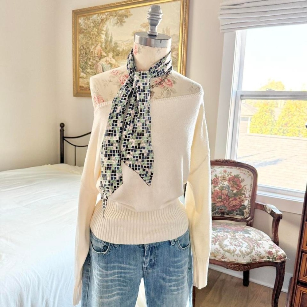 Vintage geometric scarf‎